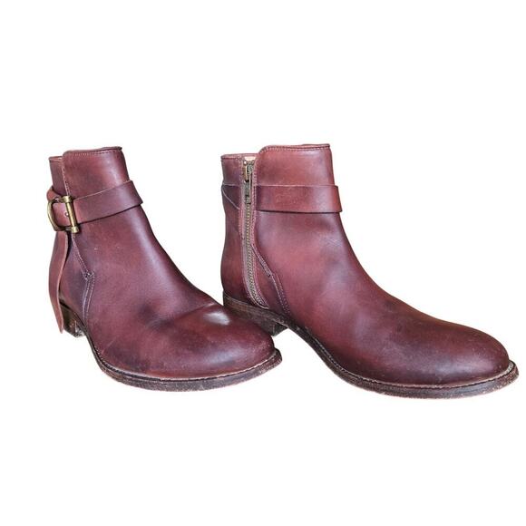 Frye Womens Redwood Leather Melissa Knotted Ankle Boots 8.5B Italian Western - Picture 5 of 10